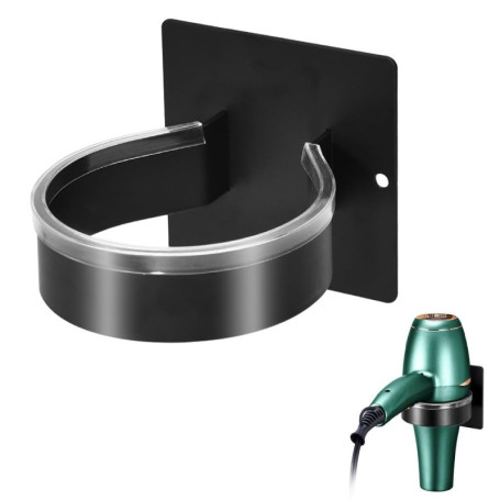 VGECEE Support pour Sèche-Cheveux Mural, Porte Sèche-Cheveux Aluminium Space Accroche Seche Cheveux, Support Seche Cheveux Range