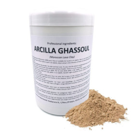 Snadi - Argile Ghassoul | 1 kg | Poudre de Pierre de Lave du Maroc | Pour le Soin de la Peau et des Cheveux | Exfoliante et Adou