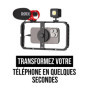 RØDE Phone Cage - Cage de Cinéma Mobile Magnétique Røde avec Filetages de 1/4 Pouce et 3/8 Pouce, ainsi que des Emplacements pou