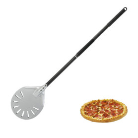 Pelle à Pizza: Pelle Pizza Perforée 6 Pouces avec Poignée Amovible Pelle a Tarte Spatule Pizza 80 cm, Résistant Aux Hautes Tempé