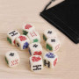 CHROMACRAFT 20 Dés De Poker Et 1 Sac en Velours Noir, Jeu De Lancer, Jouet Créatif, Jouet Interactif, Jeux De Société