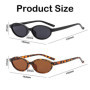 UDNFHL 2 Morceaux De Lunettes Ovales, Lunettes De Soleil Rétro, Fournitures De Crème Solaire Extérieure, Lunettes De Soleil À La