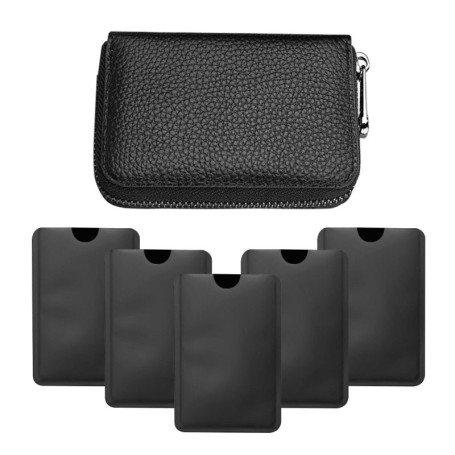 1 Porte-Cartes Anti-Démagnétisation Et 5 Porte-Cartes, Porte-Cartes Simple Et Tendance, Porte-Cartes Multi-Compartiments, Porte-