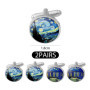 YSJCHEBS 2 Paires De Poignets De Peinture À l'huile Gogh, Boutons De La Manchette pour Hommes, Boutons De Ferraille De Mode Créa