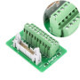 Connecteur de Bornier IDC20P, Keenso Connecteur de Bloc de Jonction Mâle 20Pin Support d'Interface d'Automate avec sur Rail DIN 