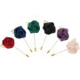 Revers Fleur Pin,6 Pack Boutonnière Revers pour Homme Boutonnière Fleur en Satin Épinglette Fleur Broches pour Hommes Costume Ma