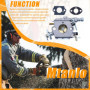 Mtanlo Carburateur pour Partner 350 351 352 370 371 390 391 401 420 20X McCulloch Mac Cat 335 435 436 440 441 PN Walbro 33-29 WT