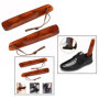 OFKPO 2 Pièces Chausse-pieds Bois, Corne de Chaussure en Bois, Durable, Poids Robuste et Confortable avec Corde en Cuir Antidéra