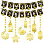 Décoration de Ramadan, Bannière Décoration Ramadan 8 Pièces Guirlande de Ramadan Mubarak, Eid Mubarak Musulmanes Ramadan Intérie