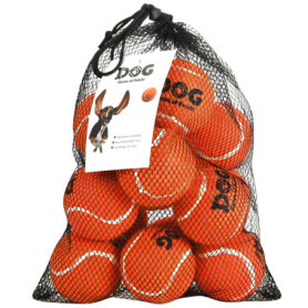 AMA SPORT - AD-Dog-Orange - Balles de Tennis pour Chiens (6,35 cm) -Taille M - Orange - Lot de 12 - Rebond Adapté - Haute Visibi