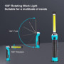 KLARUS Lampe de travail LED 550 lumens rechargeable, rotation à 180 ° + pliable à 180 °, 7 modes Lampe de poche LED pour réparat