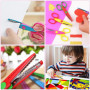 ZYEKIU 8 Pièces Ciseaux Enfant, Ciseaux Bout Rond Ergonomique, Scissors Enfant Différentes Formes, Fourniture Scolaire pour Déco