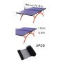 ZHYUAN 2 pièces,180cm*15cm Filet de tennis de table portable,polyester-coton noir,Filet de tennis de table long,Filet de ping-po