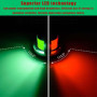 2 pièces Led Pour Bateau,Marine Lampe Des Signalisation,Lampes De Navigation,Feux de Navigation,Feux de Navigation de Bateau,Feu