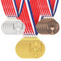 ELEPRUC 18 Pièces Médaille d'or avec Rubans de Cou, 5cm Médaille de Récompense, Médailles Enfants, Medailles Olympiades, Médaill