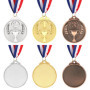 ELEPRUC 18 Pièces Médaille d'or avec Rubans de Cou, 5cm Médaille de Récompense, Médailles Enfants, Medailles Olympiades, Médaill