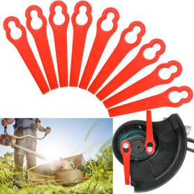 ChongErfei 100 Pcs Lames en Plastique de Rechange, Lame Coupe Bordure Tondeuse à Gazon en Plastique Lames pour Jardin et Pelouse