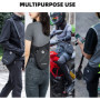 ROCKBROS Sacoche de Jambe Moto, Sac Moto Étanche avec Bandoulière, Sac Ceinture Réfléchissant Amovible, Sacoche en Cuisse Homme 