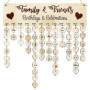 YHSKJCD Calendrier en Bois, En Bois D’anniversaire Rappel Calendrier, Plaque d'anniversaire pour Cadeau de Bricolage, Décoration