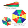 YANGWEN Chapeau Parapluie de Tete, Couleur Parapluie Tete, Pliable Chapeau Parapluie avec Bande élastique, pour Pêche Jardinage 