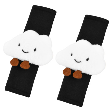 Ziyonix 2 Pièces Protege Ceinture Voiture Enfant, Motif de Nuage blanc Voiture Protège Ceinture de Sécurité Coussin Coussin Cein