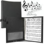 Eyoloty Dossier de musique, dossier de chœur, dossier de chant pour partitions jusqu'à DIN A4, cuir synthétique avec dragonne et