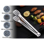 Abiyou Pince à Salade Inox, 6PCS Pinces de Service, Pinces Cuisine Envoyer 2 Pinceaux de Cuisson, Pinces de Cuisine en Acier Ino