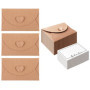 Mini Enveloppes,25 PCS Kraft Enveloppe Enveloppes de Correspondances et de Cartes de Vœux Mini Enveloppe Cadeau pour Noël Thanks