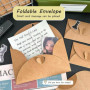 Mini Enveloppes,25 PCS Kraft Enveloppe Enveloppes de Correspondances et de Cartes de Vœux Mini Enveloppe Cadeau pour Noël Thanks