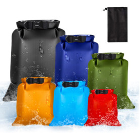 Gicctyble Sac Étanche Léger 6 Pièces, 1,5L/2,5L/3L/3,5L/5L/8L, Sac Etanche Nautique Imperméable pour Kayak, Randonnée, Camping e