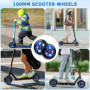 Roue Trottinette, 2PCS Roue Trottinette Freestyle 100mm, Freestyle en Alliage D'aluminium avec Roulement Anti-Blocage, Roues de 