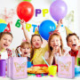 NPZ-Butterfly-10P Lot de 10 sacs cadeaux en papier colorés avec anse pour anniversaire d'enfant, filles, sacs cadeaux d'invités 