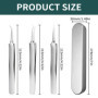3 Pièces Pince Point Noir,Tire Comedon a Epiler Professionnelle,Points Noirs Lot de Precision Pinces Enleveur Nez Noir Pointe Ou