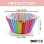 200 Pièces Caissette Muffins Papier,Moule Cupcake Muffin à Caissettes a Baking en Cuisson Cupcakes Cups de Moules Fond Paper Sul