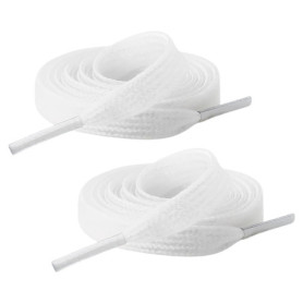 Lacets,Lacet de Chaussures Basket Air Blanc Ruban Satin en Fluffy Chaussure Plats Baskets Laces des Fixation Corde Shoelace Soie