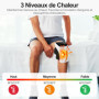 Masseur de Genou Sans Fil, Thérapie Infrarouge, Appareil de Massage des Genoux Avec Écran Tactile LED, 3 Niveaux de Chaleur et d