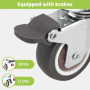 Set de 4 roulettes pour meubles 50 mm – avec frein – capacité de charge de 120 kg – roulette charge lourde – 360° pivotant roue 