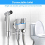 Douchette WC Bidet Toilette – Kit Douchette WC Haute Pression avec Robinet 2 Sorties et Tuyau 1,5M, Économie d’eau, Pommeau Ergo
