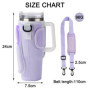 MLPKOI 1 Porte-Bouteille d'eau Accessoires Sac pour(Violet), avec Sangle RéGlable, Compatible avec 40oz 30oz Thermos Cup