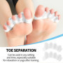 4 Pièces Blanc Séparateur d'Orteils en Silicone Souple,pour Hallux Valgus,Correcteur d'Oignons et Orteils en Marteau,Instantané 