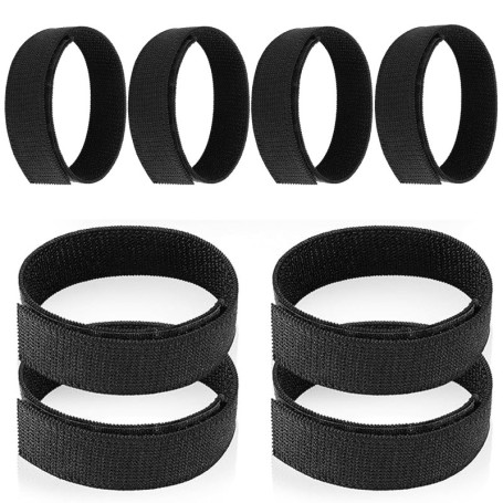 8 Pièces Serre Pantalon Velo, Pince Pantalon Velo de Réglable, Haute Elasticité, Convient pour le Cyclisme, la Randonnée, le Cam