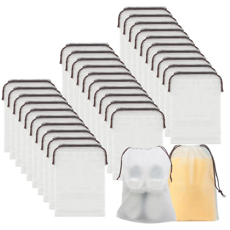 UZSUZZ Sac à Chaussures de Voyage，30 Pièces Housse de Protection pour Sac de Rangement Housses Chaussures Sac à Cordon Anti-Pous