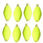 ANCLLO Lot de 6 indicateurs de forme d'olive en mousse flottante Jaune fluo