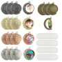 DUGYIRS 60 Pièces Pendentif Double Face Rotation Lunaire Kit de Plateau-20 Pièces Réglage Cabochon Double Face 25mm et 40 Pièces