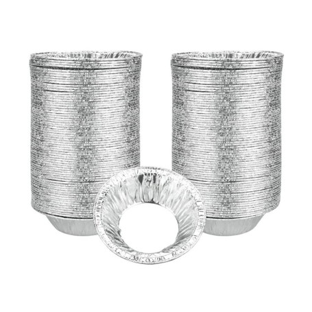 200 Pièces Gâteau de papier D'aluminium Jetable, Plat à Tarte Jetable, Gobelets Jetables en Aluminium, Pour les Crêpes, Four mic