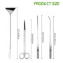 LUMITRRA Aquarium Kit Outil, INOX Aquarium Tank Plante Aquatique Outils, Scissors, Spatula avec Sac de Rangement Set pour Élagag