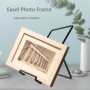Décorative Photo Cadre Support Présentoirs Noir Photo Chevalet Tablette Pliable Réglable Chevalet Fer Supports de Présentation P