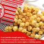 WANDGU Lot de 200 sacs à pop-corn : 9 x 6 x 21 cm Sacs à pop-corn rétro en papier kraft pour pop-corn, accessoires pour bonbons,