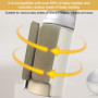 GOEDCH Chauffe-biberon pour bébé : couleur crème Chauffe-biberon bébé en déplacement, portable, 6 températures réglables 38-50 °