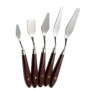 Lot de 5 spatules en acier inoxydable pour peinture à l'huile Palette Couteau Peinture Grattoir Peinture Art Inoxydable Palette 